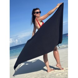 Extra Large Hamamdoek – Voor Strand, Sauna & Meer |95 x 215 cm | Zwart