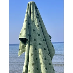 XXL Groen Wellness Handdoek – Met Telefoonzakken & Kussenuitsparing – Voor Strand, Sauna & Massage