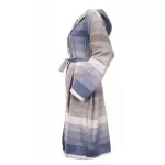 Sauna Badjas, Van Katoen Extra Dun Bruin Wit Blauw Sauna Badjas, Van Katoen Extra Dun Bruin Wit Blauw