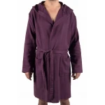 Dames en Heren Badjas, Lichtgewicht - Dunne Badjas, Sauna Badjas, Ochtend Badjas,100% van Katoen, Kleur Purpel Dames en Heren Badjas, Lichtgewicht - Dunne Badjas, Sauna Badjas, Ochtend Badjas,100% van Katoen, Kleur Purpel