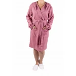 Dames en Heren Badjas, Lichtgewicht - Dunne Badjas, Sauna Badjas, Ochtend Badjas,100% van Katoen, Kleur Roze Dames en Heren Badjas, Lichtgewicht - Dunne Badjas, Sauna Badjas, Ochtend Badjas,100% van Katoen, Kleur Roze