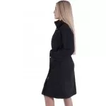 Dames Badjas met ritssluiting van Bamboe, Zwart Dames Badjas met ritssluiting van Bamboe, Zwart