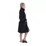 Dames Badjas met ritssluiting van Bamboe, Zwart Dames Badjas met ritssluiting van Bamboe, Zwart