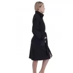 Dames Badjas met ritssluiting van Bamboe, Zwart Dames Badjas met ritssluiting van Bamboe, Zwart