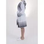 Sauna Badjas, Van Katoen Extra Dun Wit Blauw Antraciet Sauna Badjas, Van Katoen Extra Dun Wit Blauw Antraciet