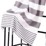 Hamamdoek, Antraciet Wit gestript , 95 x 175 cm Dun Hamamdoek, Antraciet Wit gestript , 95 x 175 cm Dun