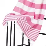 Hamamdoek, Roze Wit gestript , 95 x 170cm Dun Hamamdoek, Roze Wit gestript , 95 x 170cm Dun