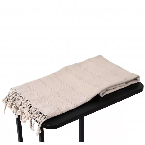 Hamamdoek,Stonewashed, Denim, Cream, 85x175 cm.