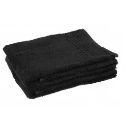 3 stuks Zwarte Bamboe Handdoek 100x50 cm, 600gr m2