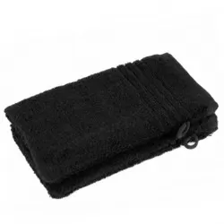 Set van 5 stuks Bamboe Washandjes – Zwart – 16x21 cm