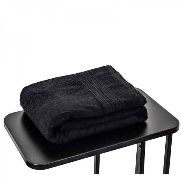 Luxe XXL Bamboe Sauna Handdoek – 90x200 cm – Zacht & Absorberend – 400 g/m² – Zwart