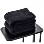 Luxe XXL Bamboe Sauna Handdoek – 90x200 cm – Zacht & Absorberend – 400 g/m² – Zwart