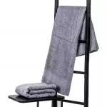 Luxe XXL Bamboe Sauna Handdoek – 90x200 cm – Zacht & Absorberend – 400 g/m² – Grijs